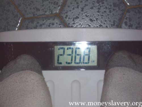 Initial weight was 236.8 pounds